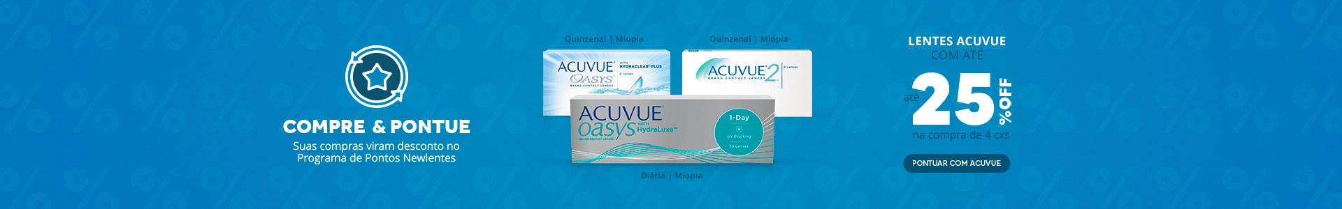 Lentes Acuvue com até 25%OFF no combo