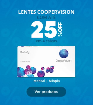 Lentes Coopervision com até 25%OFF no combo