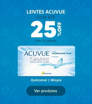 Lentes Acuvue com até 25%OFF no combo