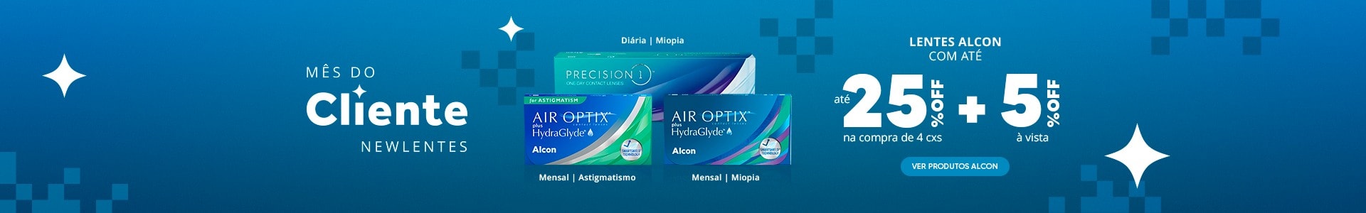 Lentes Alcon com até 25%OFF no combo + 5% à vista! Aproveite.