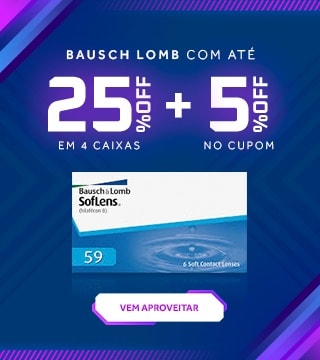 Lentes Bausch Lomb com até 25%OFF no combo! Aproveite