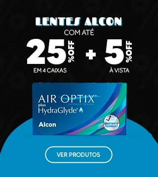 Lentes Alcon com até 25%OFF no combo + 5% à vista! Aproveite.
