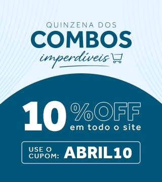 Cupom Abril10 para mais 10%OFF em todo o site!