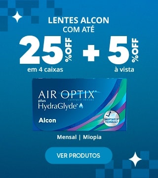 Lentes Alcon com até 25%OFF no combo + 5% à vista! Aproveite.