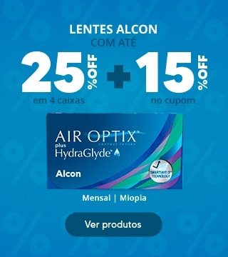 Lentes Alcon com até 25%OFF no combo + 15% no cupom CLIENTE15, aproveite!