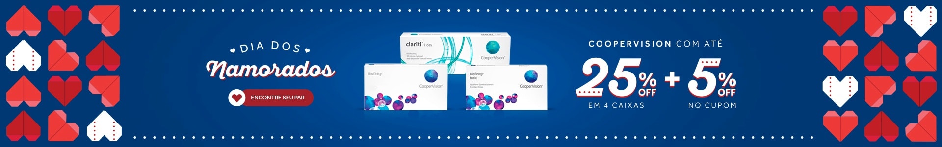 Lentes Coopervision com até 25%OFF no combo + 5% no cupom MAIO5! Confira