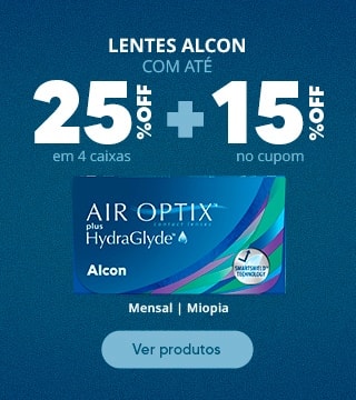 Lentes Alcon com até 25%OFF + 15% no cupom no Dia dos Pais! Garanta seu presente.