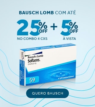 Lentes Bausch Lomb com até 25%OFF no combo + 5% à vista! Aproveite.