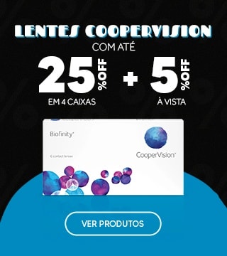 Lentes Coopervision com até 25%OFF no combo + 5% à vista! Aproveite.