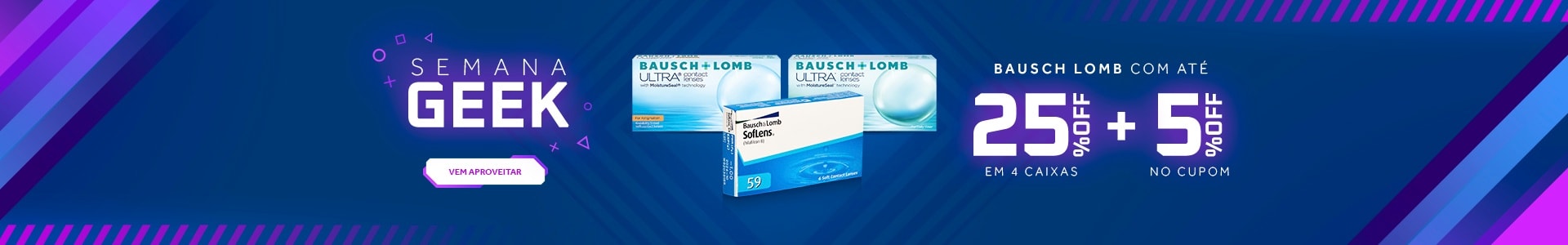 Lentes Bausch Lomb com até 25%OFF no combo! Aproveite