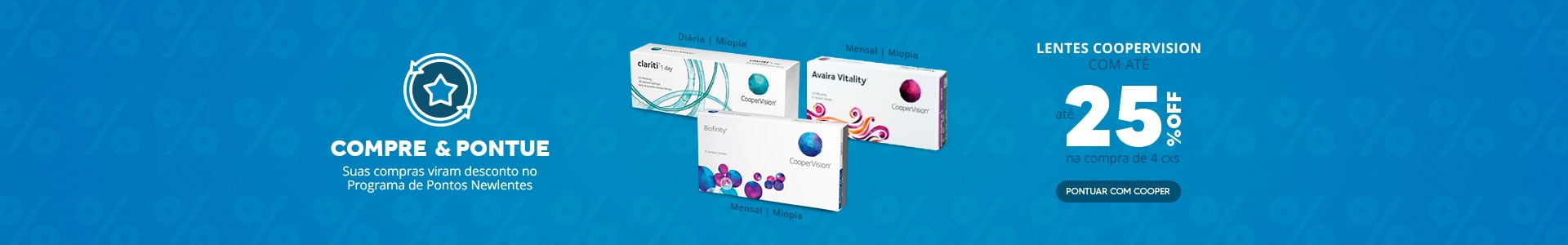 Lentes Coopervision com até 25%OFF no combo