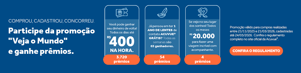 Promoção lentes de contato acuvue