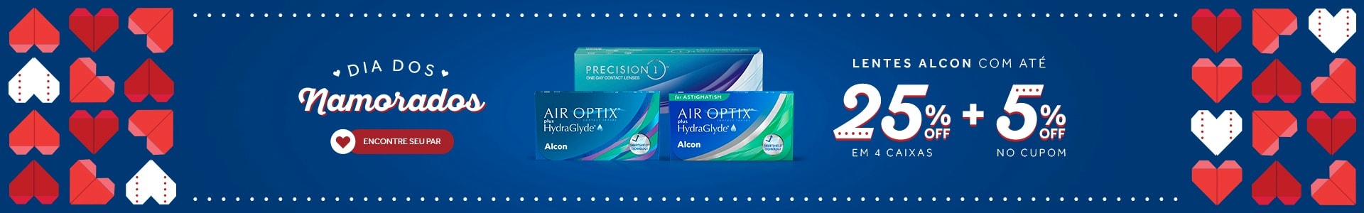 Lentes Alcon com até 25%OFF no combo + 5% no cupom MAIO5! Confira