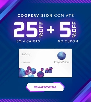 Lentes Coopervision com até 25%OFF no combo! Aproveite