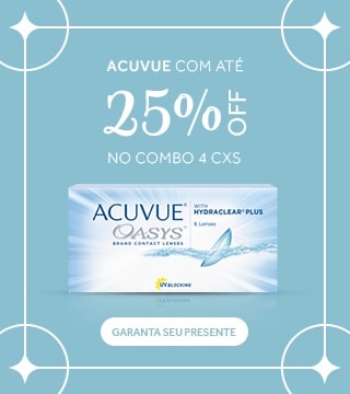 Lentes Acuvue com até 25%OFF no Dia das Mães! Garanta seu presente.