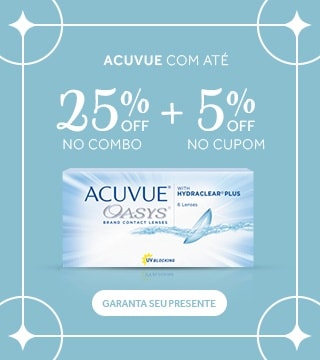 Lentes Acuvue com até 25%OFF no Dia das Mães! Garanta seu presente.