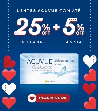 Lentes Acuvue com até 25%OFF no combo! Confira