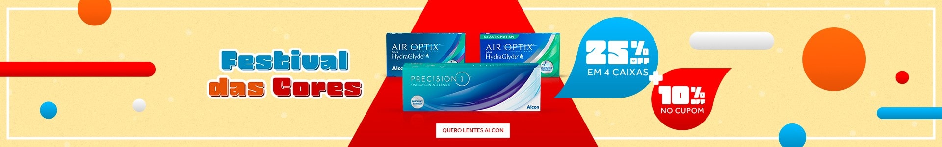 Lentes Alcon com até 25%OFF no combo + 10% no cupom CARNA10