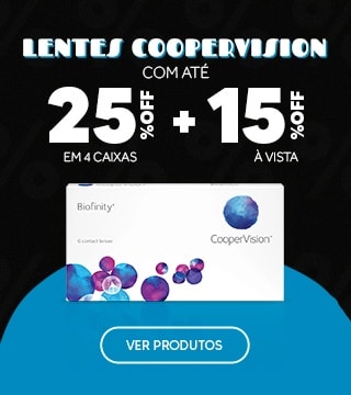 Lentes Coopervision com até 25%OFF no combo + 15% no cupom! Aproveite.