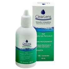 Clearlens 60 ml - Solução limpadora para lentes de contato RGP