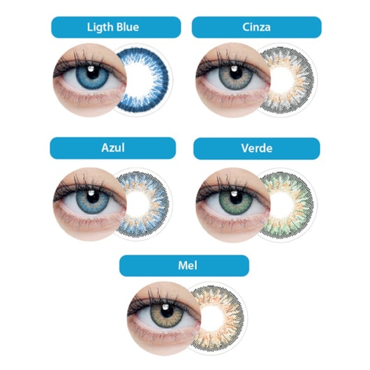 Lentes de contato coloridas Bioblue Color 1-Day - Com grau