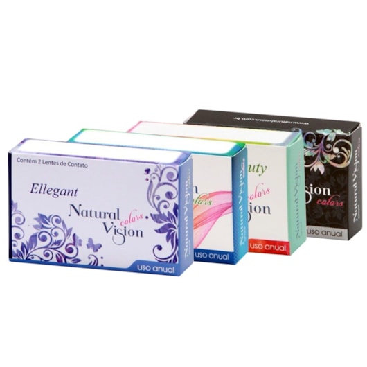 Lentes de Contato Coloridas Natural Vision Anual - Sem Grau Lentes de Contato Coloridas Natural Vision Anual - Sem Grau