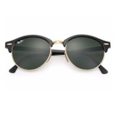 Óculos de Sol Ray Ban Clubround RB4246 901 51 Preto/Verde Óculos de Sol Ray Ban Clubround RB4246 901 51 Preto/Verde