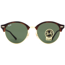 Óculos de Sol Ray-Ban Clubround RB4246 990 51 Tartaruga/Dourado