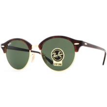 Óculos de Sol Ray-Ban Clubround RB4246 990 51 Tartaruga/Dourado