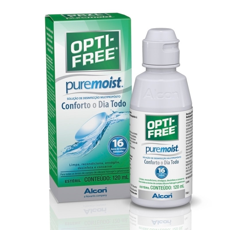 Opti-free Puremoist 120ml - Solução para lentes de contato