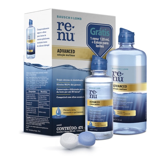 Renu Advanced 475 ml - Solução multiuso para lentes de contato Renu Advanced 475 ml - Solução multiuso para lentes de contato