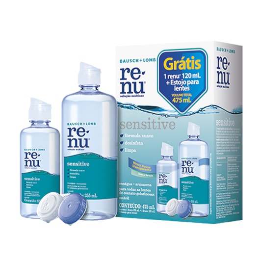 Renu Sensitive 475 ml - Solução para lentes de contato Renu Sensitive 475 ml - Solução para lentes de contato