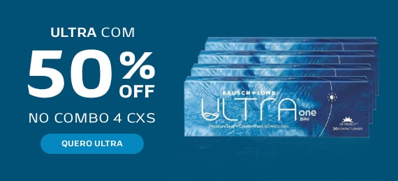 Lentes de contato Ultra One Day com 50% off no combo 4 caixas